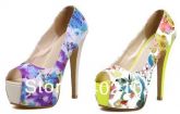sapato plataforma floral cód-700077