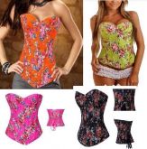 corpete em brim floral cód-500029